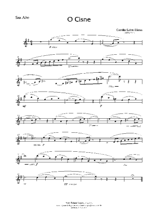 Camille Saint-Saëns  score for Alto Saxophone