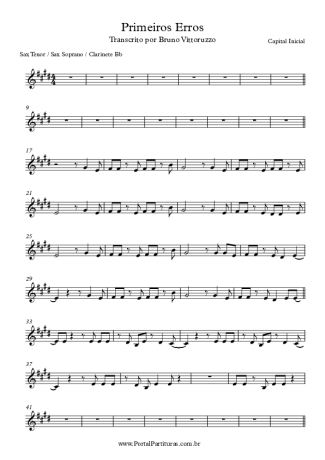 Capital Inicial  score for Clarinet (Bb)