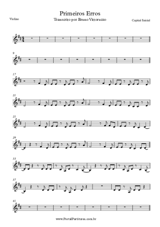 Capital Inicial Primeiros Erros score for Violin