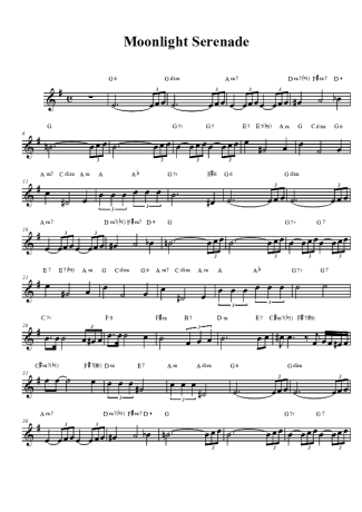 Carly Simon Moonlight Serenade score for Tenor Saxophone Soprano (Bb)