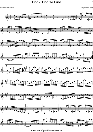 Carmen Miranda Tico-Tico no Fubá score for Flute