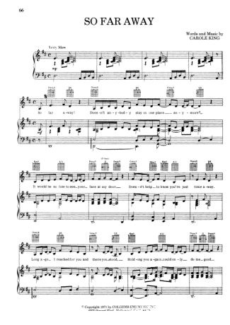 Carole King  score for Piano