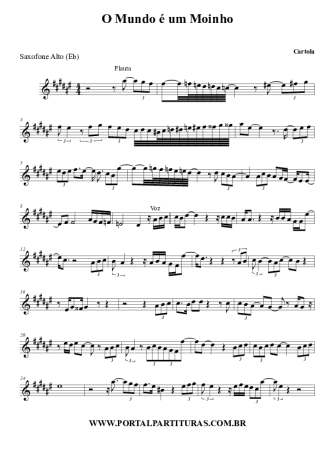 Cartola  score for Alto Saxophone