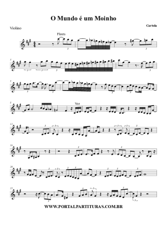 Cartola O Mundo É Um Moinho score for Violin