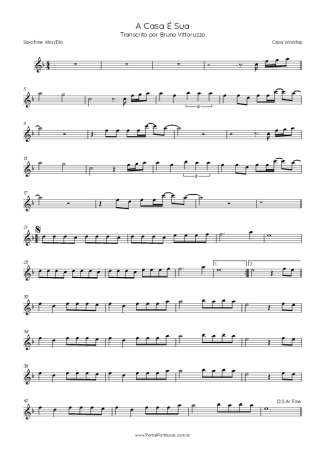 Casa Worship  score for Alto Saxophone