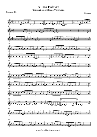 Cassiane A Tua Palavra score for Trumpet