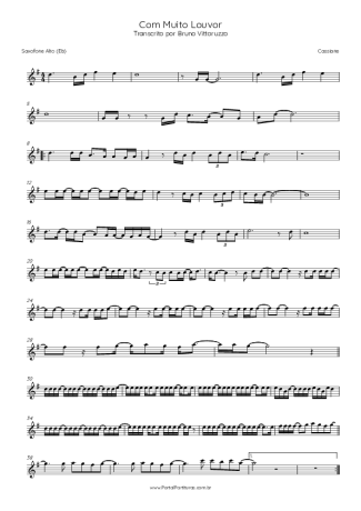 Cassiane Com Muito Louvor score for Alto Saxophone
