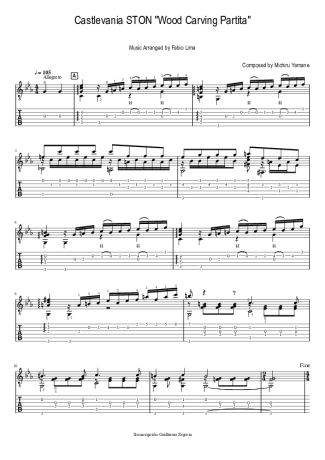 Castlevania Wood Carving Partita score for Piano