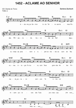 Catholic Church Music (Músicas Católicas) Aclame Ao Senhor score for Keyboard