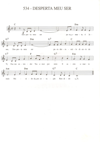 Catholic Church Music (Músicas Católicas) Desperta Meu Ser score for Keyboard