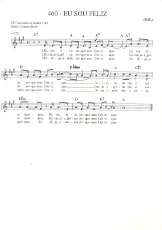 Catholic Church Music (Músicas Católicas) Eu Sou Feliz score for Keyboard