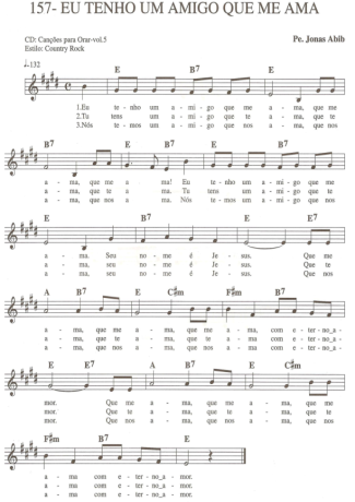 Catholic Church Music (Músicas Católicas) Eu Tenho um Amigo Que Me Ama score for Keyboard