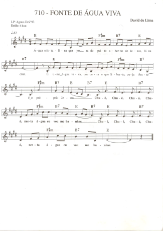 Catholic Church Music (Músicas Católicas) Fonte de Água Viva score for Keyboard
