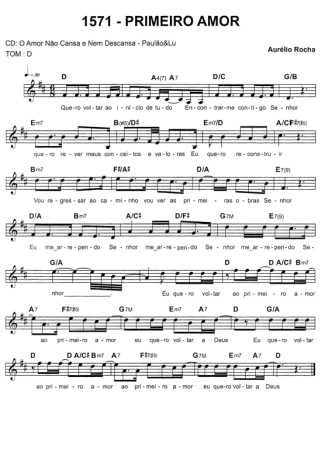 Catholic Church Music (Músicas Católicas) Primeiro Amor score for Keyboard