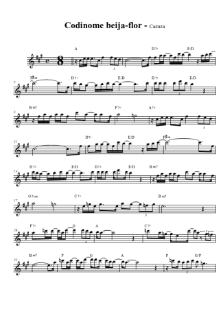 Cazuza Codinome Beija-flor score for Alto Saxophone