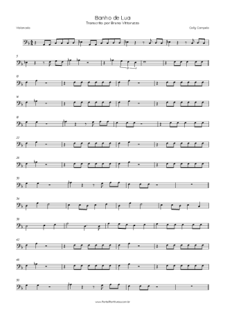 Celly Campello Banho De Lua score for Cello