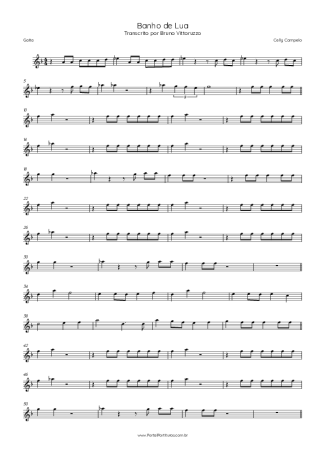 Celly Campello Banho De Lua score for Harmonica