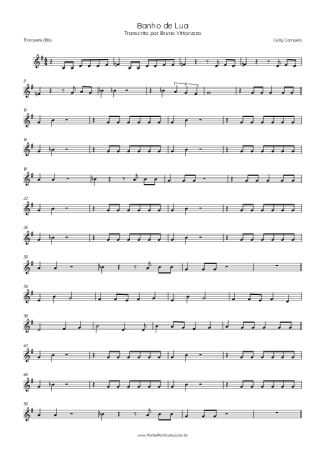 Celly Campello Banho De Lua score for Trumpet