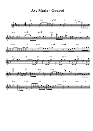 Ave Maria - C. GOUNOD - Saxophone Alto Solo