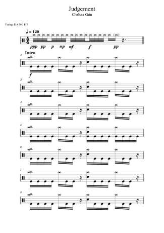Chelsea Grin  score for Drums