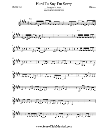 Love Of My Life by Queen - Clarinet Solo - Digital Sheet Music