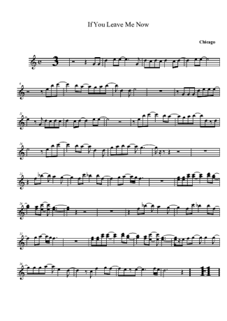 Chicago If You Leave Me Now score for Clarinet (Bb)