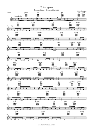 Chico Buarque  score for Acoustic Guitar