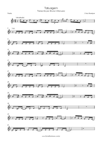 Chico Buarque  score for Flute