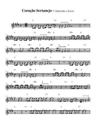 Chitãozinho e Xororó  score for Alto Saxophone