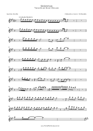 Score for Alto Saxophone