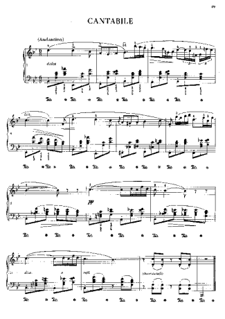 Chopin Cantabile In Bb Major B.84 score for Piano