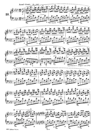 Chopin Étude 10 Op. 10 score for Piano