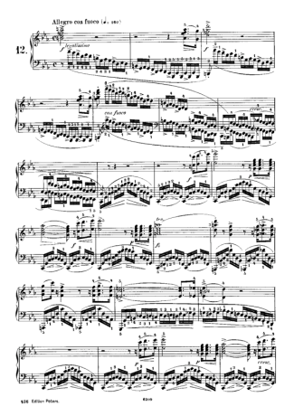 Chopin Étude 12 Op. 10 score for Piano