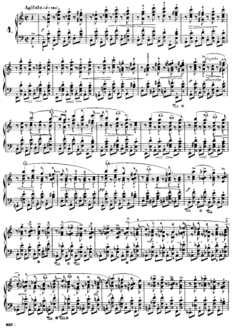 Chopin Étude 4 Op. 25 score for Piano