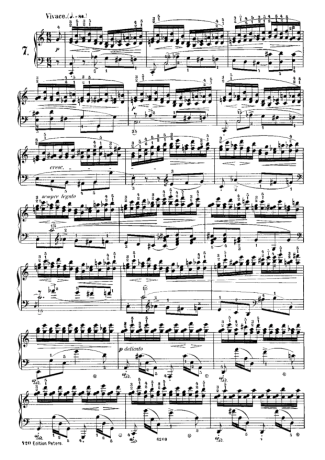 Chopin Étude 7 Op. 10 score for Piano