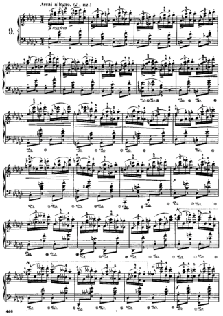 Chopin Étude 9 Op. 25 score for Piano