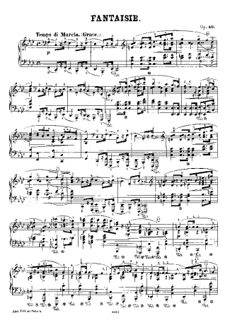 Chopin Fantaisie Op. 49 score for Piano