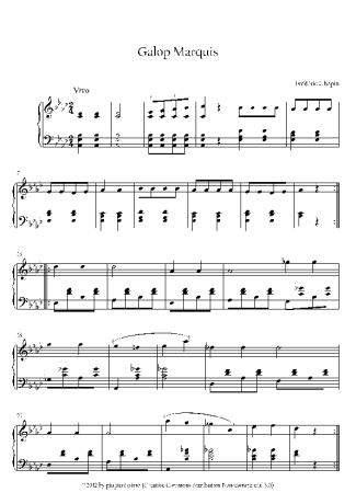 Chopin Galop Marquis score for Piano