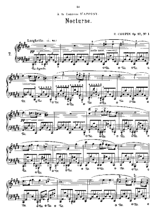 Chopin Nocturnes Op.27 score for Piano