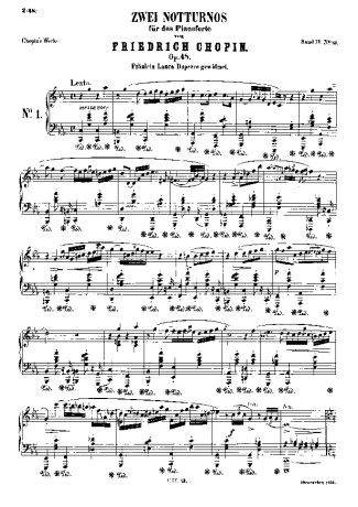 Chopin Nocturnes Op.48 score for Piano