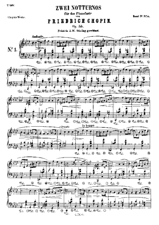 Chopin  score for Piano