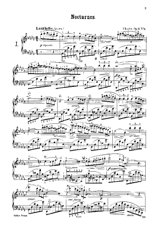 Chopin Nocturnes Op.9 score for Piano