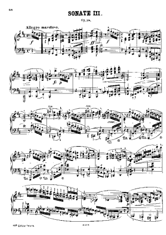 Chopin Piano Sonata No.3 Op.58 score for Piano
