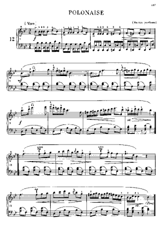 Chopin Polonaise In Bb Major B.3 score for Piano