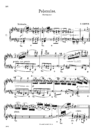 Chopin  score for Piano