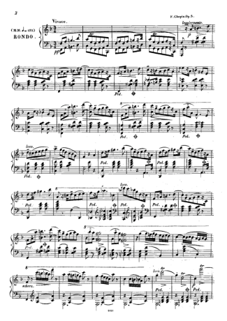 Chopin Rondo À La Mazur Op.5 score for Piano