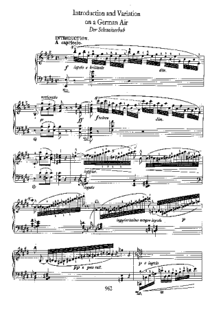 Chopin Variations Sur Un Air National Allemand B.14 score for Piano
