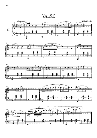 Chopin Waltz In A Minor B.150 score for Piano