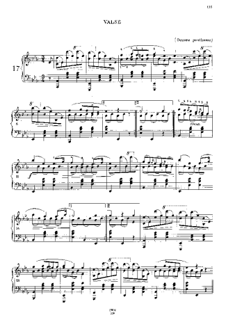 Chopin Waltz In E-flat Major B.46 score for Piano