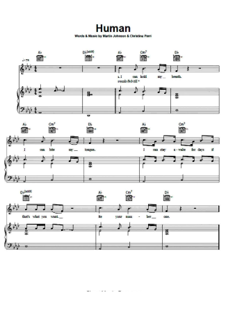 Christina Perri  score for Piano